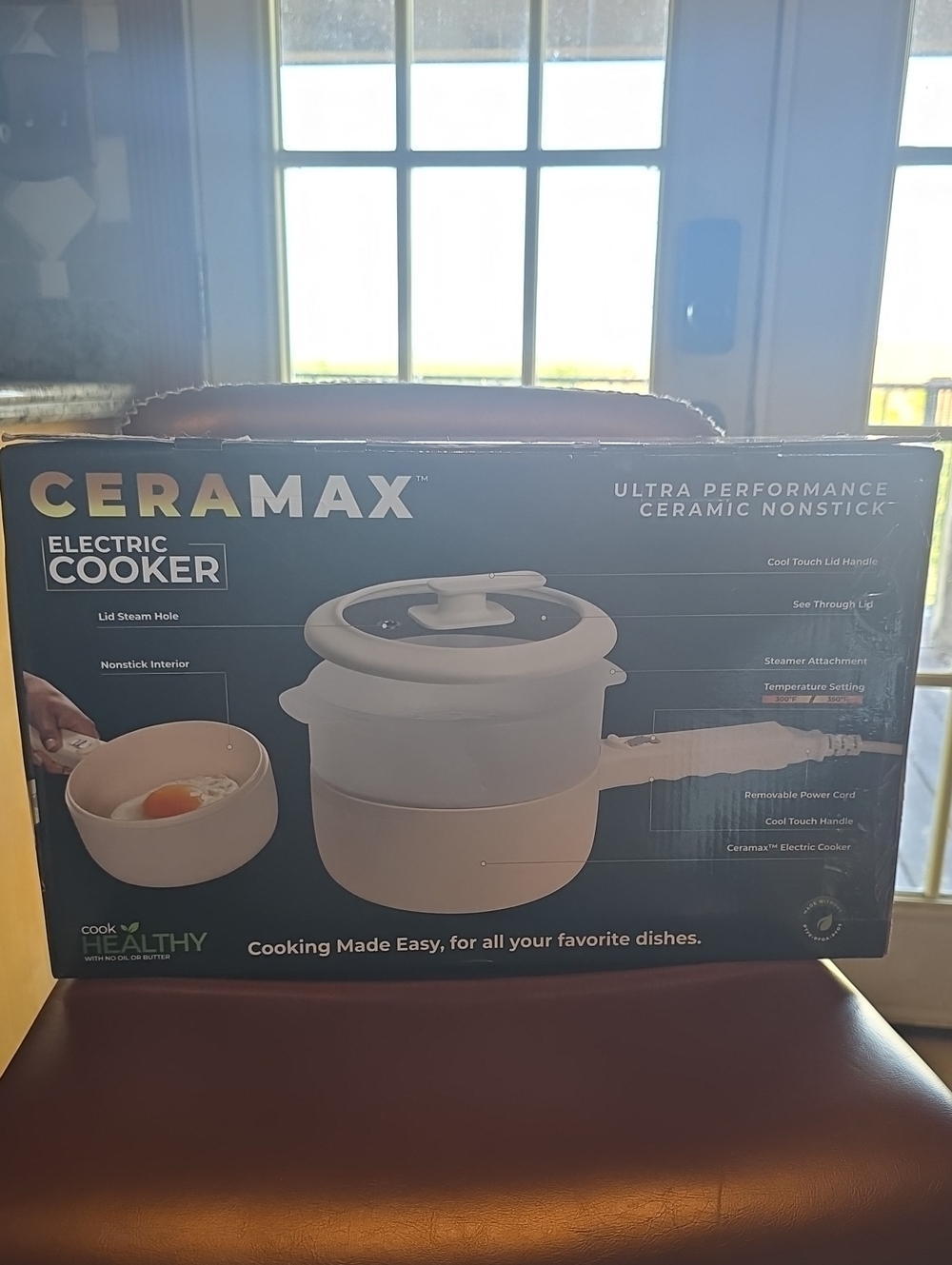 Ceramax White Electric Cooker - Ceramic Nonstick Multi-Cooker